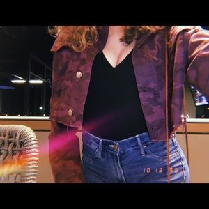 Purple Camo Crop Jacket